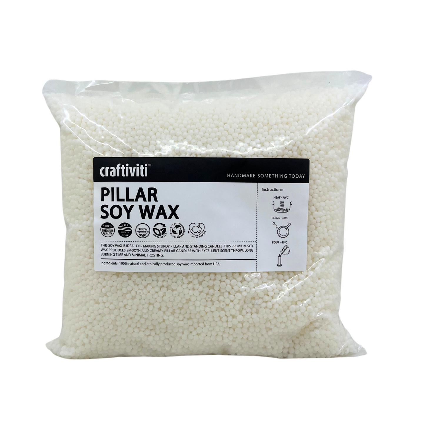 Natural Pillar Soy Wax (USA)