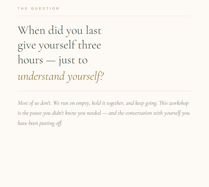 The Scent of Self — A Signature Self-Discovery Workshop (13th June / 5th July)