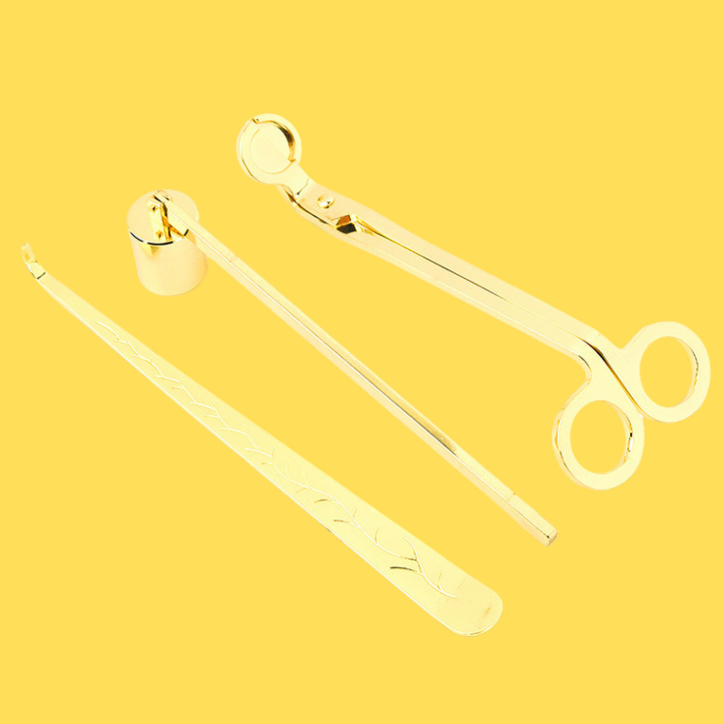 Candle Care Tools - 3pcs Set (Gold)