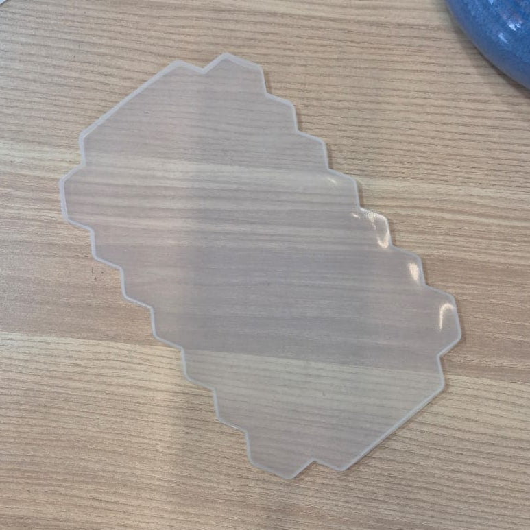 Flat Wave Tray Silicone Mold 20.5cm x 12.5cm