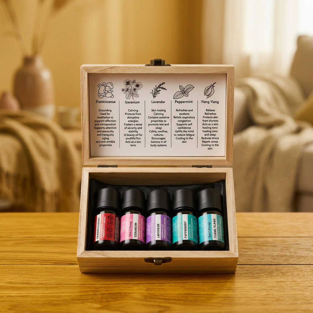 Yein&Young Essential Oil Ritual Set Malaysiain wooden box gift set
