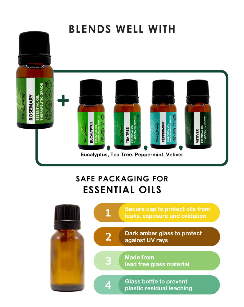 Yein&Young Rosemary Essential Oil - 10ml (Buy 2 Get 2 Free)