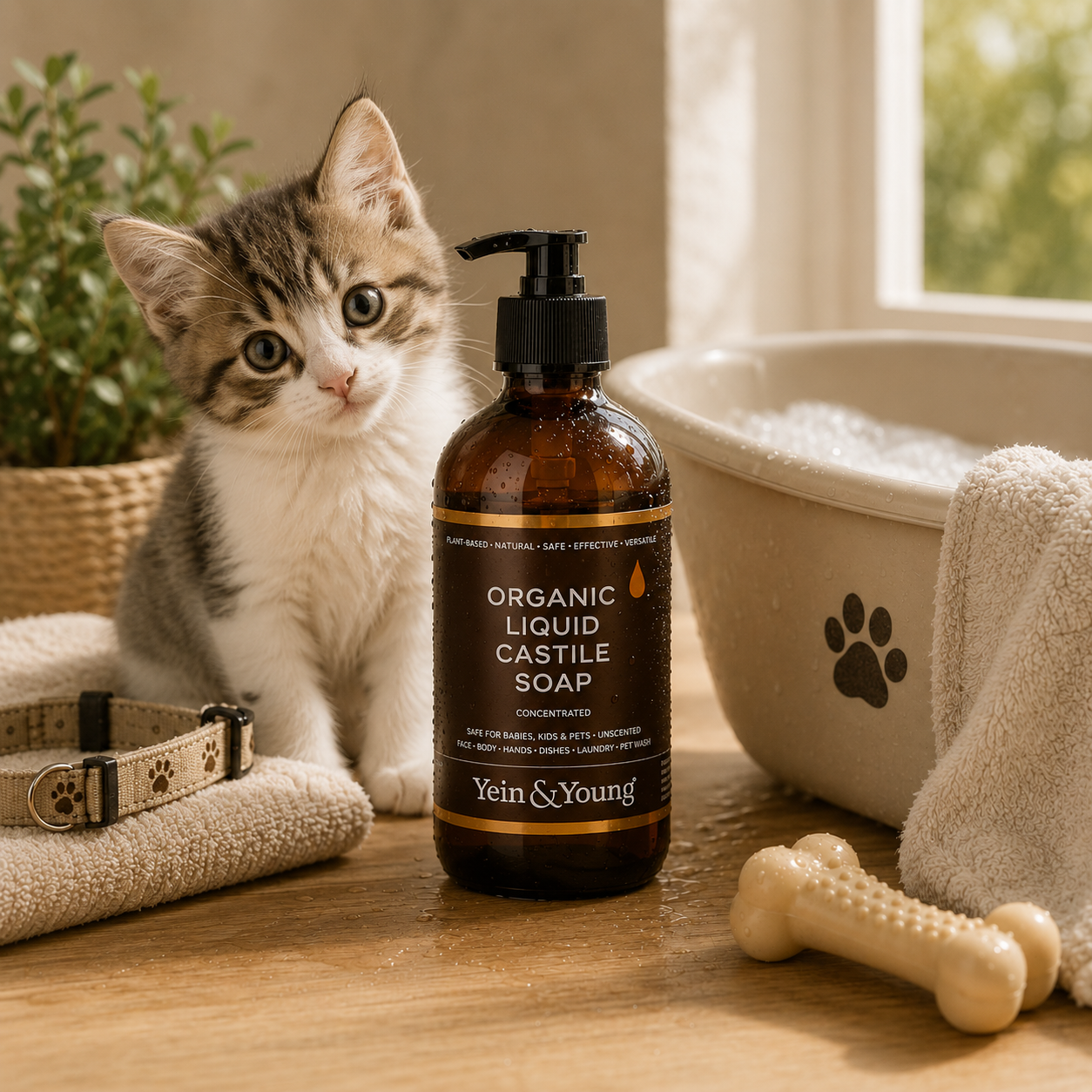 Yein&Young Organic Castile Liquid Soap - Unscented / Fragrance-Free / Halal