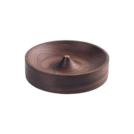 Round Wooden Incense Holder