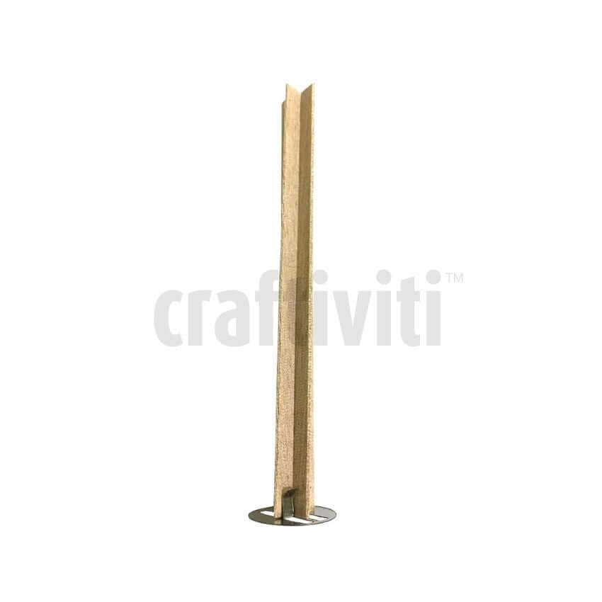 Cross Wooden Candle Wick & Stand - 13cm(L) - 5pcs
