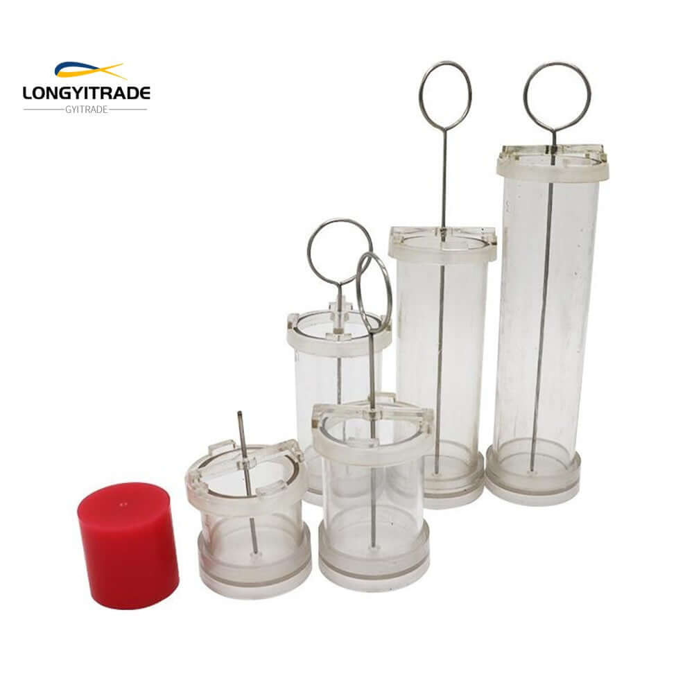 Acrylic Round Pillar Candle Mold With Metal Wick Guide