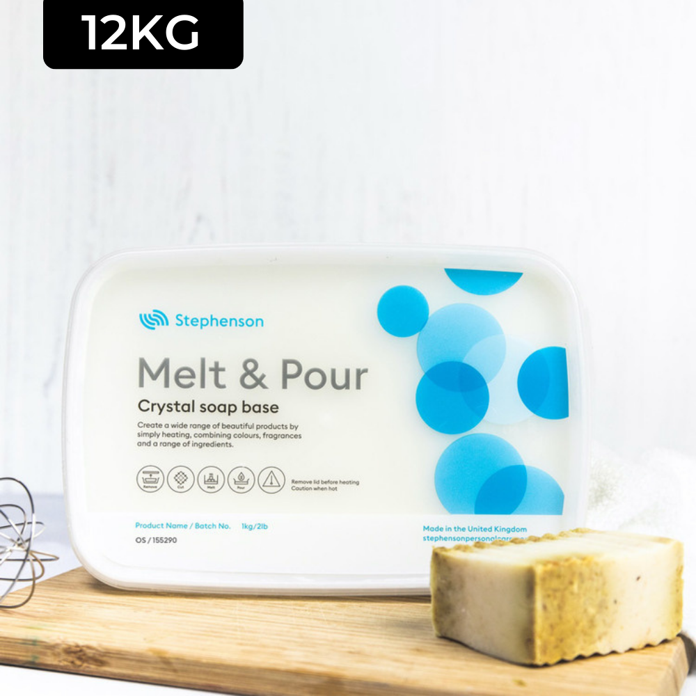 [Bundle] Stephenson Crystal Oatmeal & Shea Butter Soap Base - 12kg Ingredients - Craftiviti