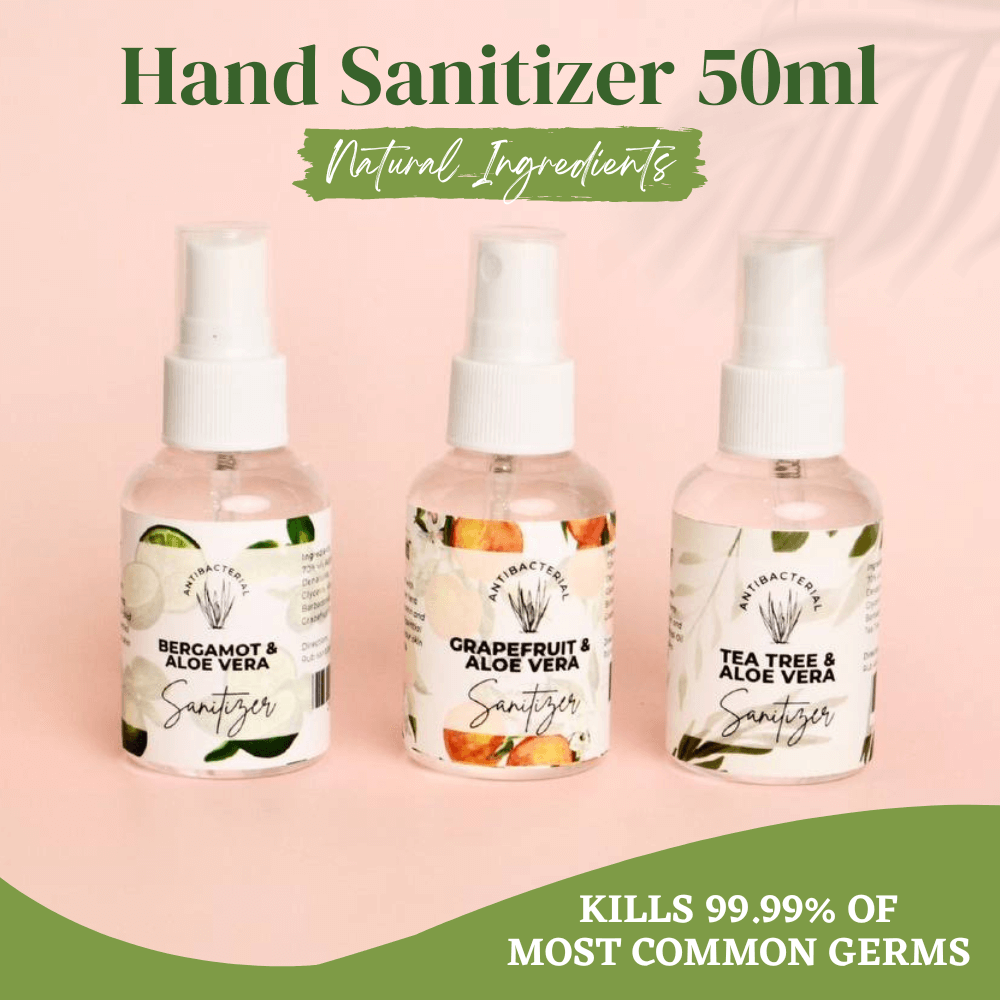 Hand Sanitizer with Essential Oil - 50ml Ingredients - Craftiviti