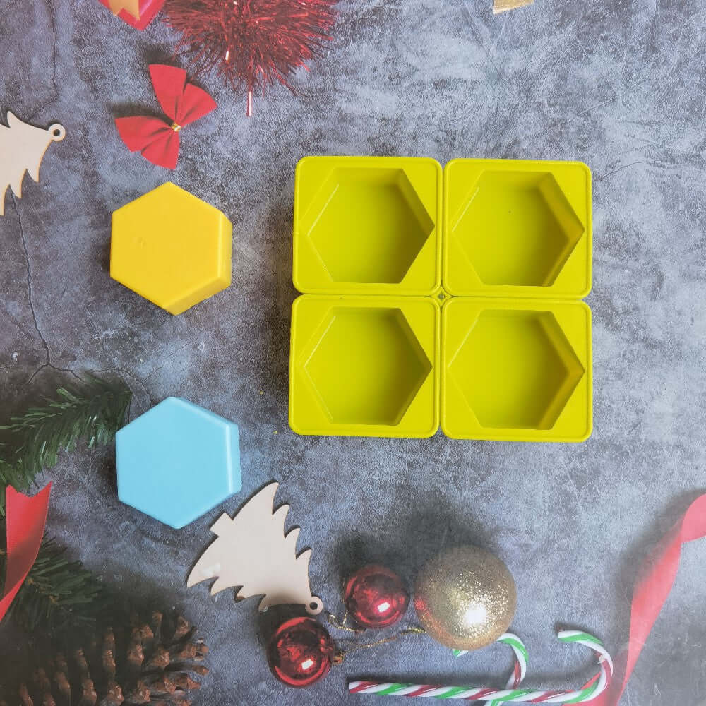 Hexagon Silicone Mold - 4 bars