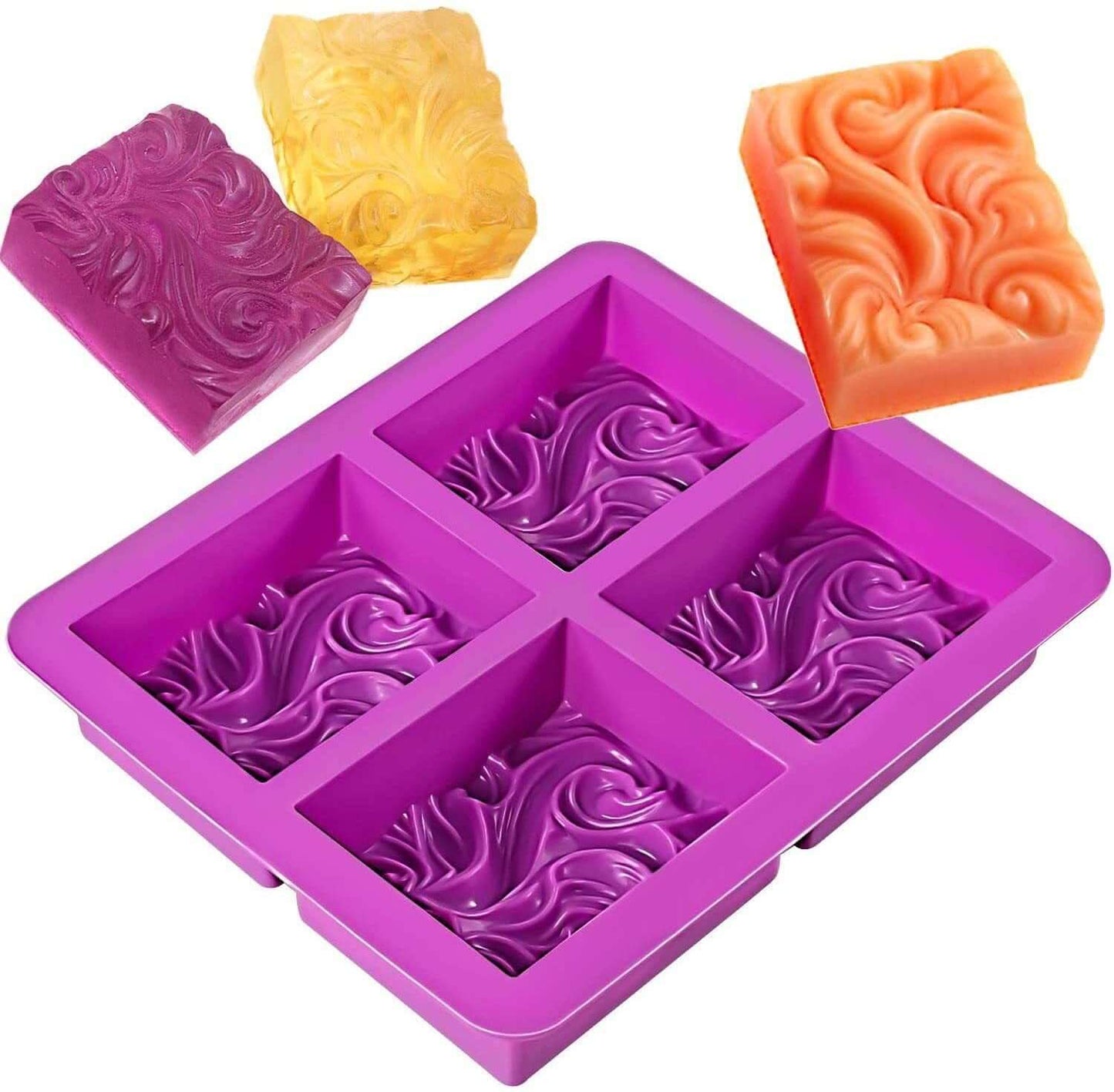 Swirls Silicone Mold - 4pcs