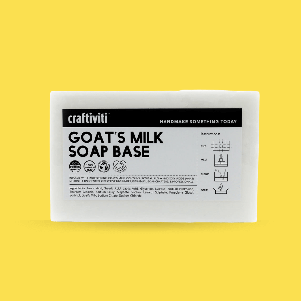 Goat's Milk Soap Base - 1kg Ingredients - Craftiviti