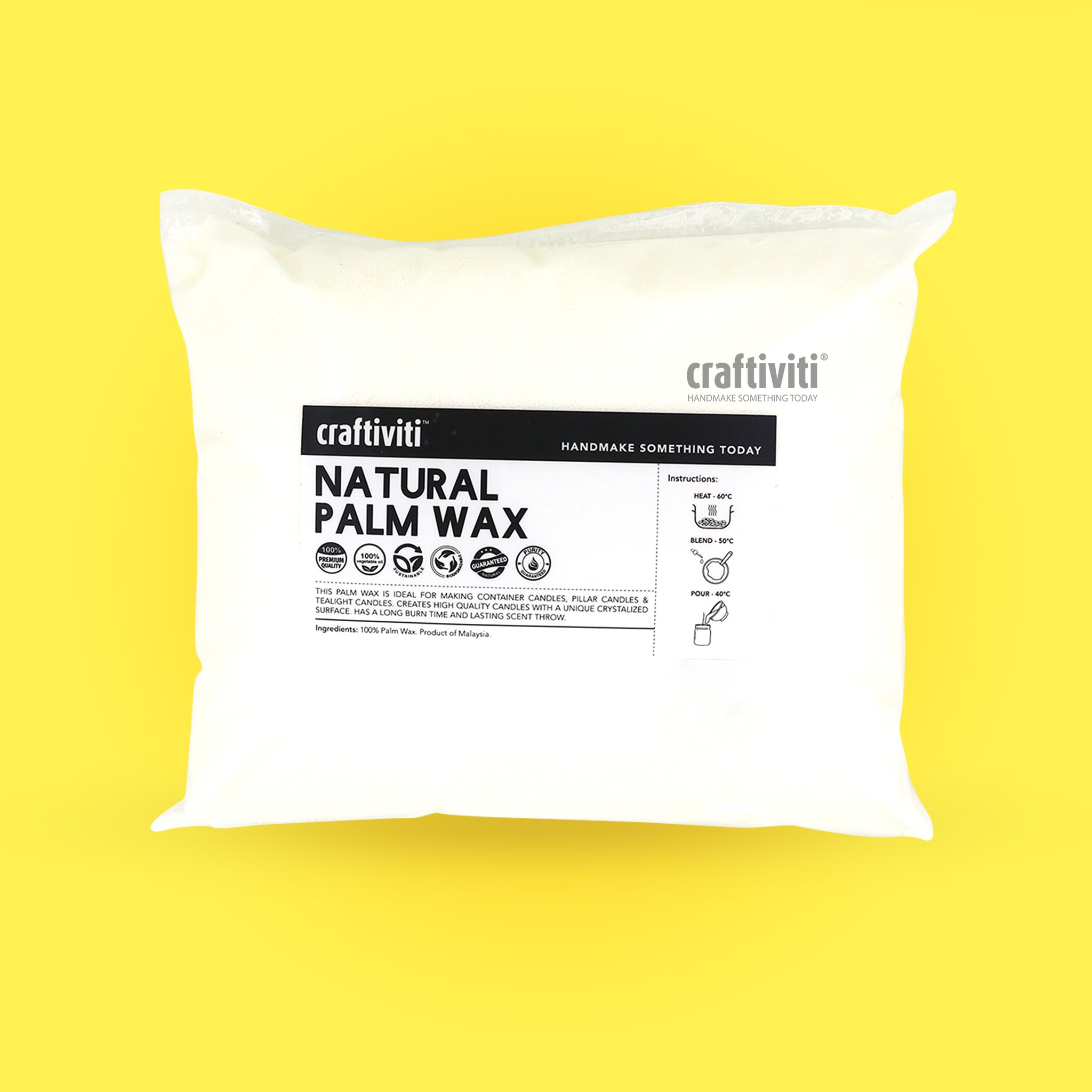 Natural Palm Wax 1kg / 25kg Candle Wax / Palm Wax for Making