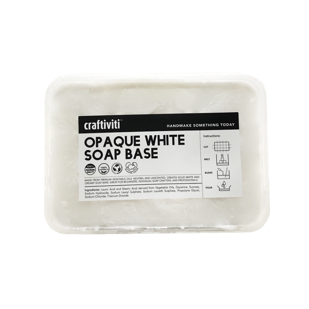 Opaque White Soap Base - 1kg Ingredients - Craftiviti
