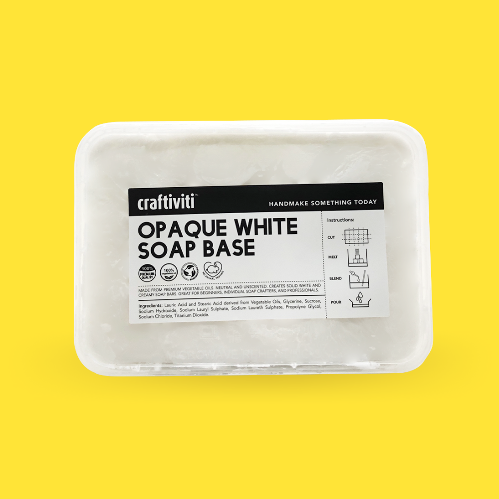 Opaque White Soap Base - 1kg Ingredients - Craftiviti