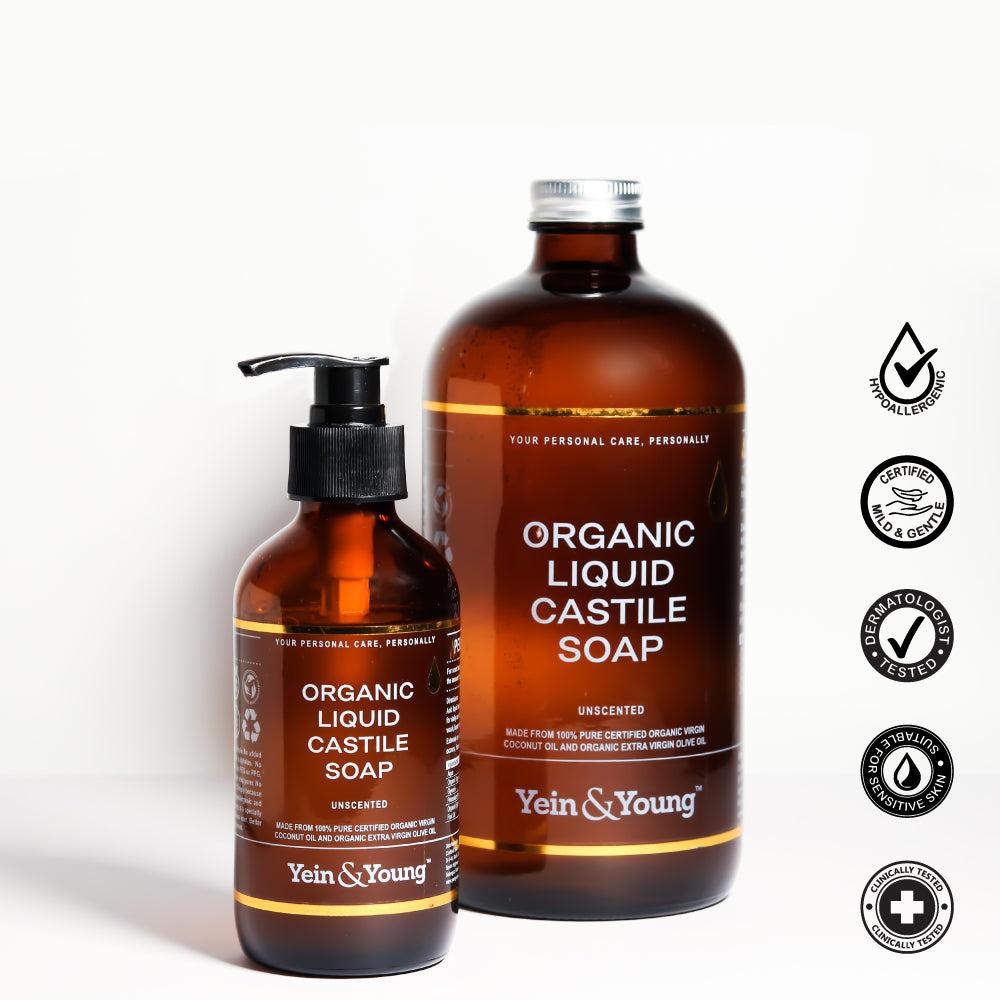 Yein&Young Organic Castile Liquid Soap - Unscented Ingredients - Craftiviti