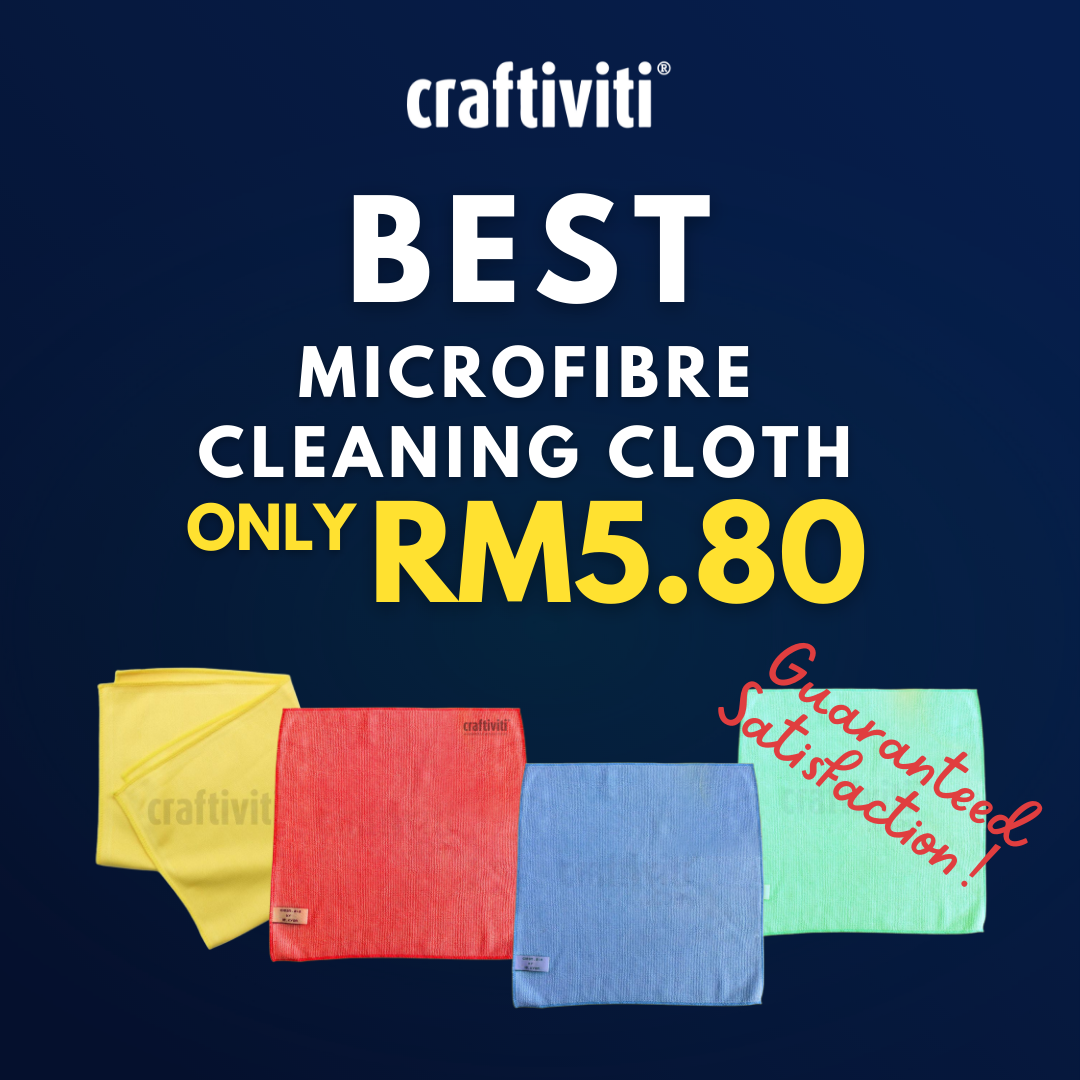 [MUST HAVE!] Clean Aid Microfibre Cleaning Cloth - Red Multi-Purpose Cloth Tools - Craftiviti