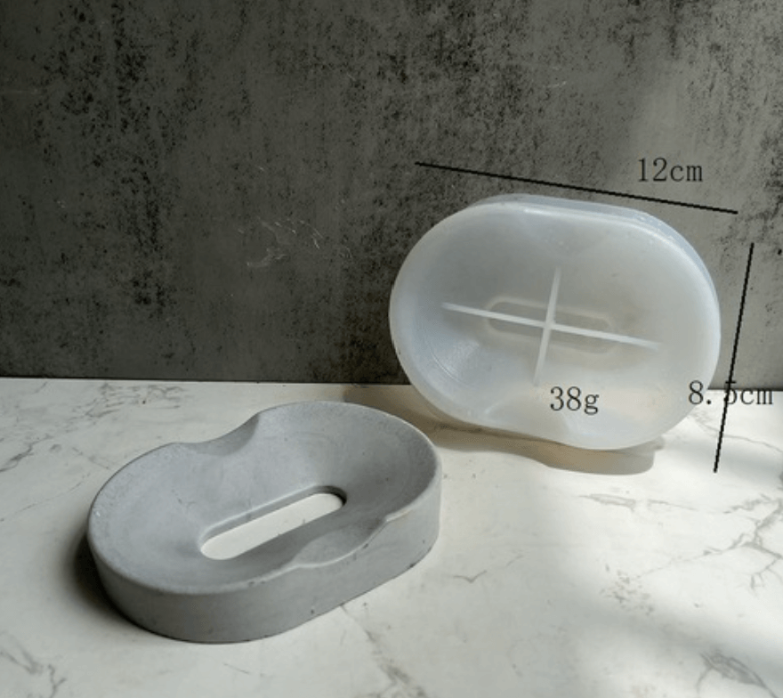 Oval Soap Dish Silicone Mold 44g - 8cm x11cm