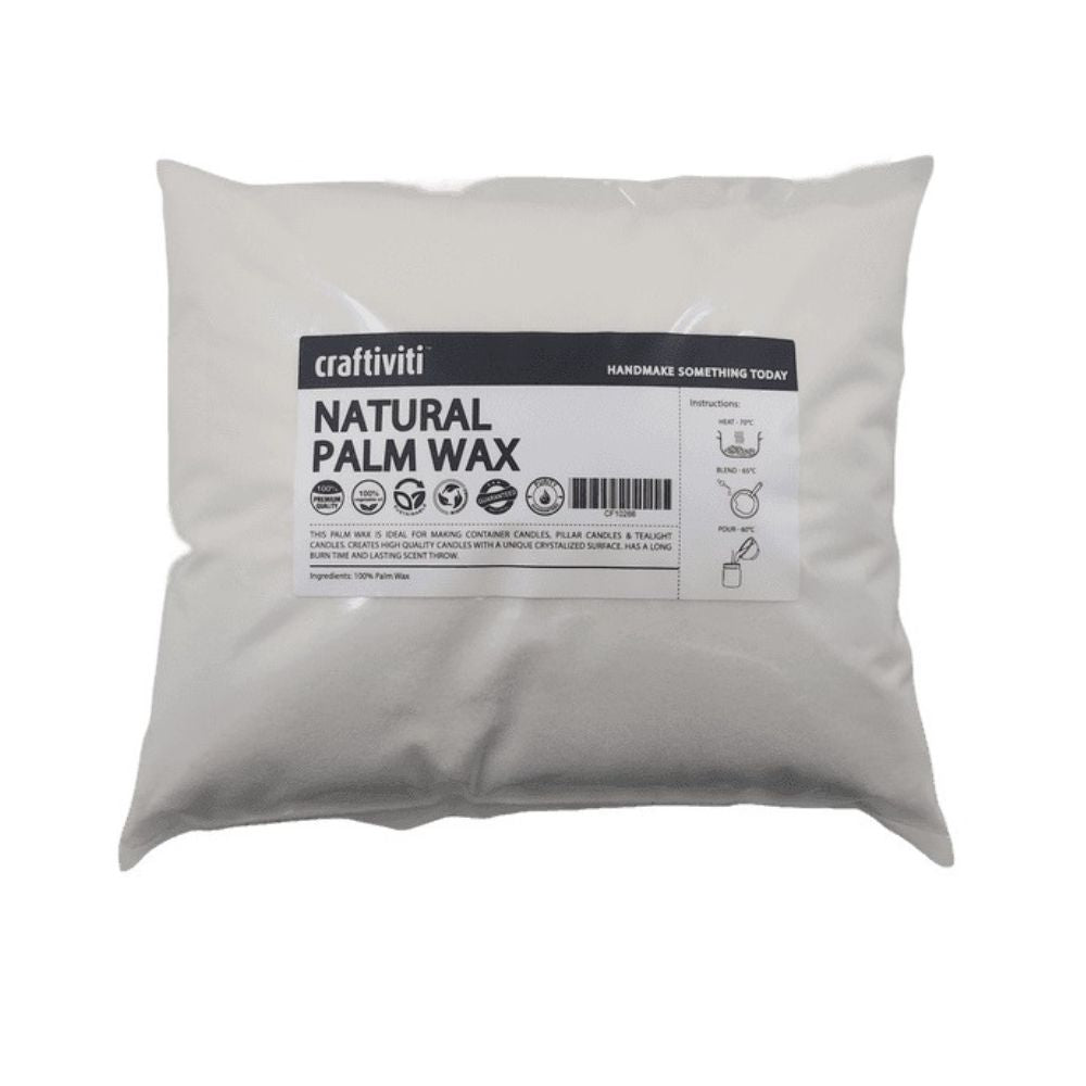 Natural Palm Wax - 1kg Ingredients - Craftiviti