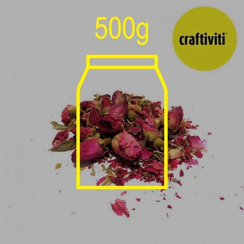 Dried Rose Petal 500g Ingredients - Craftiviti