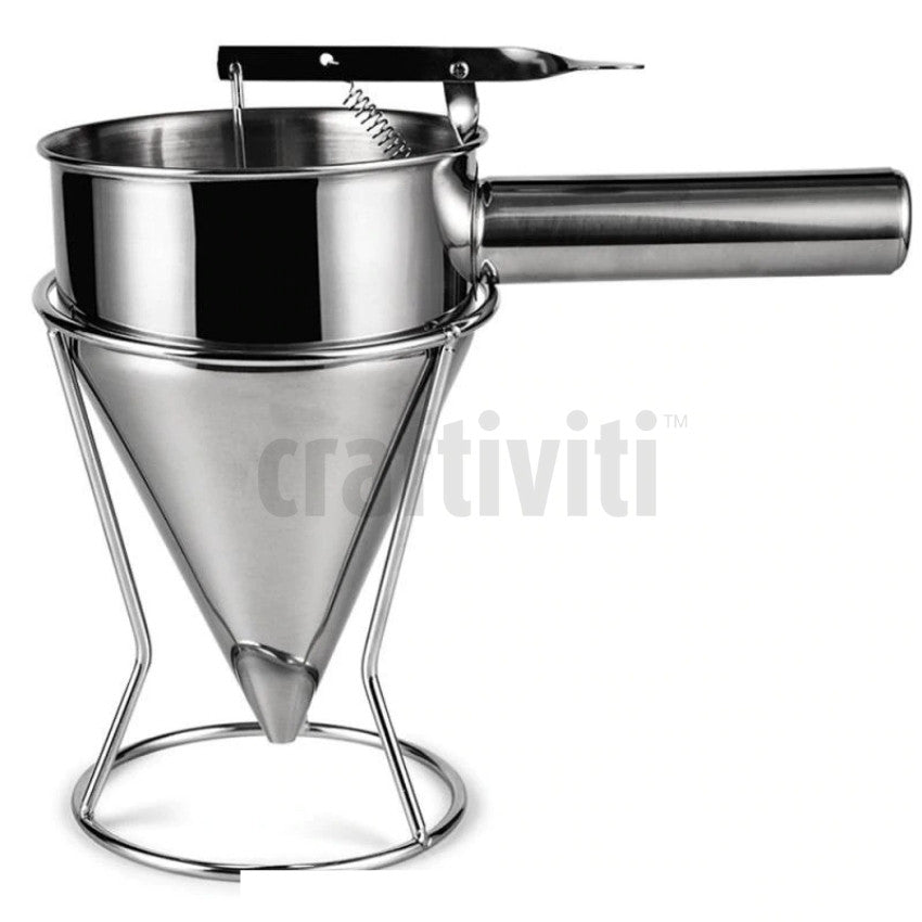 Stainless Steel Wax & Oil Dispenser Funnel (1L) - With Stand