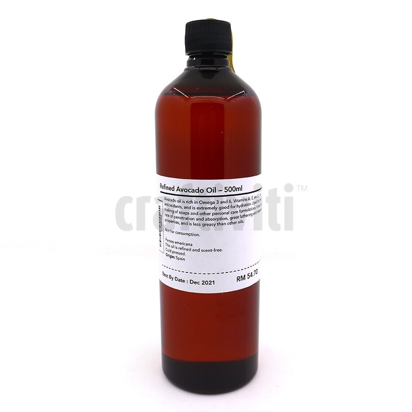 Refined Avocado Oil (Spain) - Cosmetic Grade Carrier Oil - Craftiviti