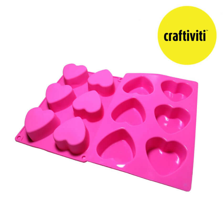 Heart Silicone Mold - 100g - 6 Bars