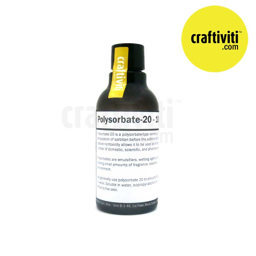 Polysorbate 20 - 100ml Ingredients - Craftiviti