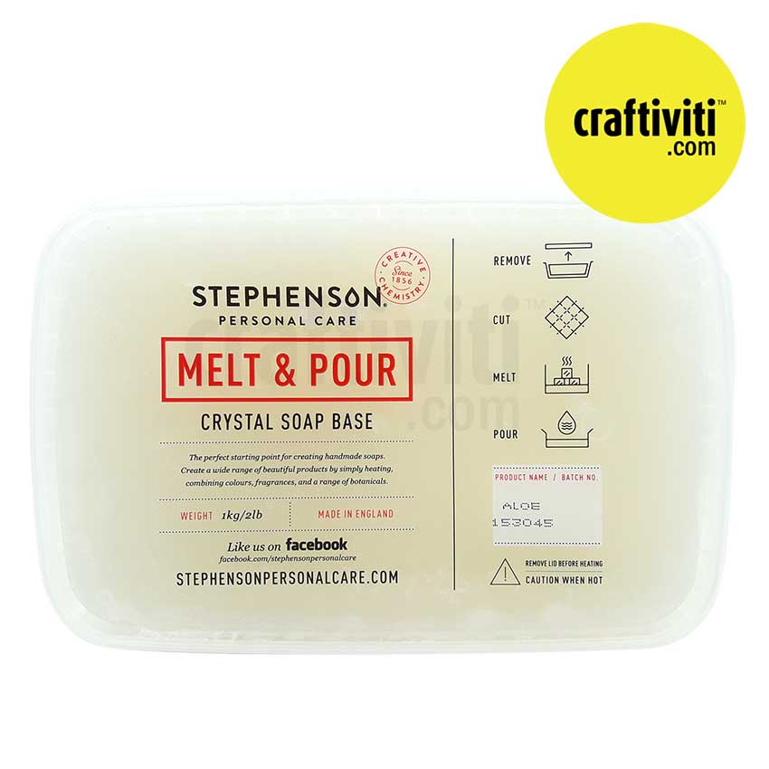 [BUNDLE] Stephenson Crystal Aloe Vera Soap Base - 12kg Ingredients - Craftiviti