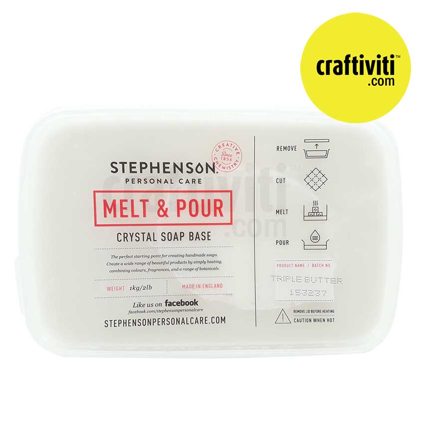 Stephenson Crystal Triple Butter Soap Base Ingredients - Craftiviti